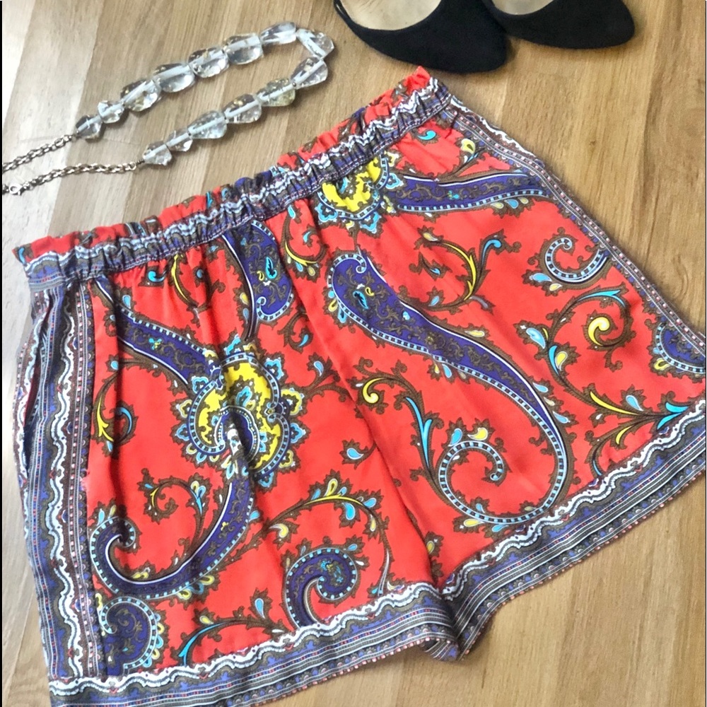 Paisley print dressy shorts